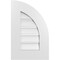 Ekena Millwork Quarter Round Top Right Surface Mount PVC Gable Vent w/ 3-1/2"W x 1"P Standard Frame, 14"W x 22"H GVPQR14X2201SF - alternate 1
